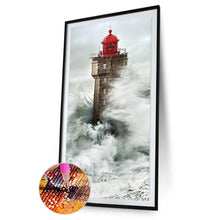 Load image into Gallery viewer, Diamond Painting - Full Round - seaside lighthouse (40*80CM)
