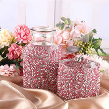Load image into Gallery viewer, Self Adhesive Crystal Rhinestone Diamond Ribbon Sticker (Silver + Pink)