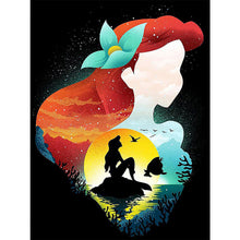 Load image into Gallery viewer, Diamond Painting - Full Round - disney princess silhouette (30*40CM)