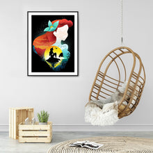 Load image into Gallery viewer, Diamond Painting - Full Round - disney princess silhouette (30*40CM)