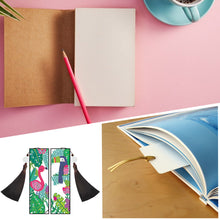 Load image into Gallery viewer, 2pcs DIY Diamond Painting Leather Bookmark Flamingo Tassel Crafts (FQY031)