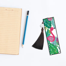 Load image into Gallery viewer, 2pcs DIY Diamond Painting Leather Bookmark Flamingo Tassel Crafts (FQY031)