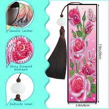 Load image into Gallery viewer, 2pcs DIY Diamond Painting Leather Bookmark Butterfly Tassel Crafts (FQY033)