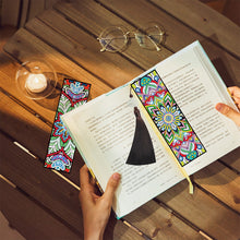 Load image into Gallery viewer, 2pcs DIY Diamond Painting Leather Bookmark Mandala Tassel Crafts (FQY042)