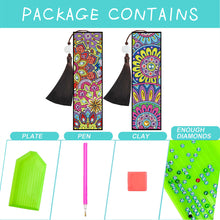 Load image into Gallery viewer, 2pcs DIY Diamond Painting Leather Bookmark Mandala Tassel Crafts (FQY044)