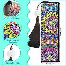 Load image into Gallery viewer, 2pcs DIY Diamond Painting Leather Bookmark Mandala Tassel Crafts (FQY044)