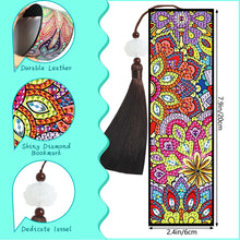 Load image into Gallery viewer, 2pcs DIY Diamond Painting Leather Bookmark Mandala Tassel Crafts (FQY044)