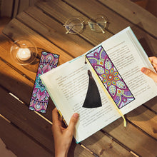 Load image into Gallery viewer, 2pcs DIY Diamond Painting Leather Bookmark Mandala Tassel Crafts (FQY047)