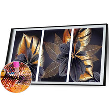 Load image into Gallery viewer, Diamond Painting - Full Round - black gold leaves (90*45CM)