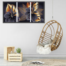 Load image into Gallery viewer, Diamond Painting - Full Round - black gold leaves (90*45CM)