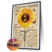Load image into Gallery viewer, Diamond Painting - Full Round - sunflower calligraphy (40*60CM)