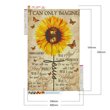 Load image into Gallery viewer, Diamond Painting - Full Round - sunflower calligraphy (40*60CM)