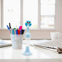 Load image into Gallery viewer, Vase 5D Diamond Painting Point Drill Pen DIY Craft (Blue Owl no Drill)