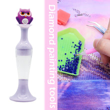 Load image into Gallery viewer, Vase 5D Diamond Painting Point Drill Pen DIY Craft (Purple Owl no Drill)