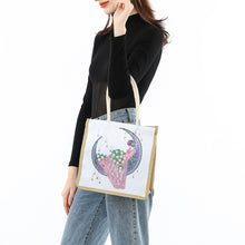 Load image into Gallery viewer, Moon Fairy Diamond Painting Handbag DIY Linen Shopping Storage Bag (AA1032)