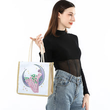 Load image into Gallery viewer, Moon Fairy Diamond Painting Handbag DIY Linen Shopping Storage Bag (AA1032)