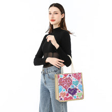 Load image into Gallery viewer, Color Heart Diamond Painting Handbag DIY Linen Shopping Tote Bag (AA1033)