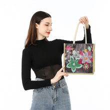 Load image into Gallery viewer, Flower Grass Diamond Painting Handbag DIY Linen Shopping Tote Bag (AA1035)