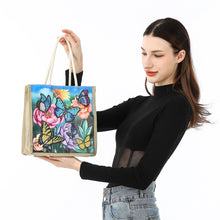Load image into Gallery viewer, Butterfly Diamond Painting Handbag DIY Linen Shopping Tote Bag (AA1036)