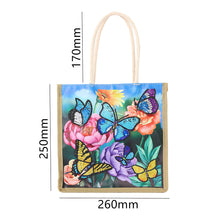 Load image into Gallery viewer, Butterfly Diamond Painting Handbag DIY Linen Shopping Tote Bag (AA1036)