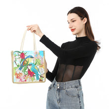 Load image into Gallery viewer, Blue Tit Diamond Painting Handbag DIY Linen Shopping Tote Bag (AA1038)