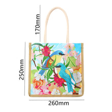 Load image into Gallery viewer, Blue Tit Diamond Painting Handbag DIY Linen Shopping Tote Bag (AA1038)