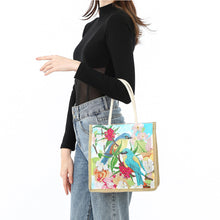 Load image into Gallery viewer, Blue Tit Diamond Painting Handbag DIY Linen Shopping Tote Bag (AA1038)