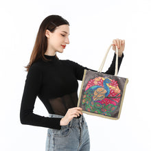 Load image into Gallery viewer, Peacock Diamond Painting Handbag DIY Linen Shopping Tote Bag (AA1040)