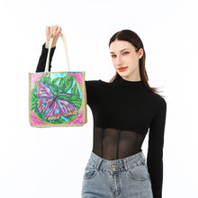Load image into Gallery viewer, Butterfly Diamond Painting Handbag DIY Linen Shopping Tote Bag (AA1041)