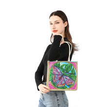 Load image into Gallery viewer, Butterfly Diamond Painting Handbag DIY Linen Shopping Tote Bag (AA1041)