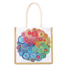 Load image into Gallery viewer, Mandala Diamond Painting Handbag DIY Linen Shopping Tote Bag (AA1042)