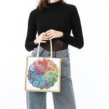 Load image into Gallery viewer, Mandala Diamond Painting Handbag DIY Linen Shopping Tote Bag (AA1042)