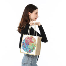 Load image into Gallery viewer, Mandala Diamond Painting Handbag DIY Linen Shopping Tote Bag (AA1042)