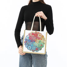 Load image into Gallery viewer, Mandala Diamond Painting Handbag DIY Linen Shopping Tote Bag (AA1042)