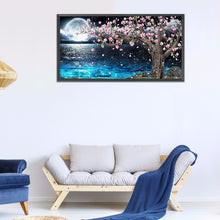 Load image into Gallery viewer, Diamond Painting - Full Round - Peach blossoms under the moon (80*40CM)