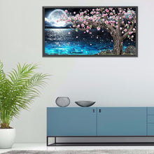 Load image into Gallery viewer, Diamond Painting - Full Round - Peach blossoms under the moon (80*40CM)
