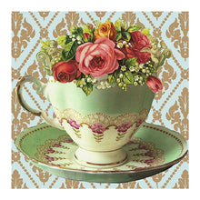 Load image into Gallery viewer, Diamond Painting - Full Round - tea set bouquet (30*30CM)