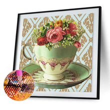 Load image into Gallery viewer, Diamond Painting - Full Round - tea set bouquet (30*30CM)