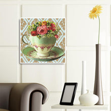 Load image into Gallery viewer, Diamond Painting - Full Round - tea set bouquet (30*30CM)