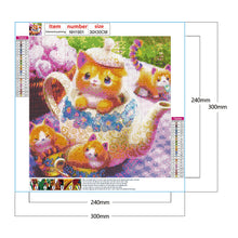 Load image into Gallery viewer, Diamond Painting - Full Round - cute cat (30*30CM)