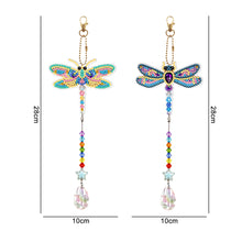 Load image into Gallery viewer, 2pcs 5D Diamond Painting Dragonfly Pendant Bag Keychain Jewelry (SMDZ201)