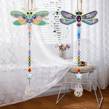 Load image into Gallery viewer, 2pcs 5D Diamond Painting Dragonfly Pendant Bag Keychain Jewelry (SMDZ201)