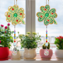 Load image into Gallery viewer, 2pcs 5D Diamond Painting Heart Mandala Pendant Keychain Jewelry (SMDZ204)