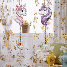 Load image into Gallery viewer, 2pcs 5D Diamond Painting Horse Pendant Bag Keychain Jewelry Gift (SMDZ205)