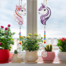 Load image into Gallery viewer, 2pcs 5D Diamond Painting Horse Pendant Bag Keychain Jewelry Gift (SMDZ205)