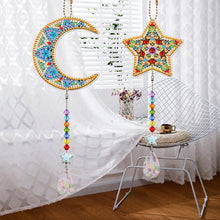 Load image into Gallery viewer, 2pcs 5D Diamond Painting Moon Star Pendant Bag Keychain Jewelry (SMDZ206)