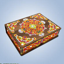 Load image into Gallery viewer, Mandala Diamond Painting Jewelry Storage Box DIY Special Shaped Drill Case