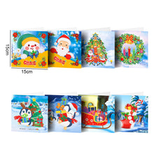 Load image into Gallery viewer, 8pcs DIY Diamond Painting Greeting Cards Christmas Postcards (HKDZ09)
