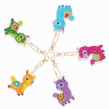 Load image into Gallery viewer, 5pcs/set DIY Diamond Painting Keychain Animal Car Hanging Pendant (AA1048)