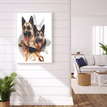 Load image into Gallery viewer, Diamond Painting - Full Square - black-backed dog (30*40CM)